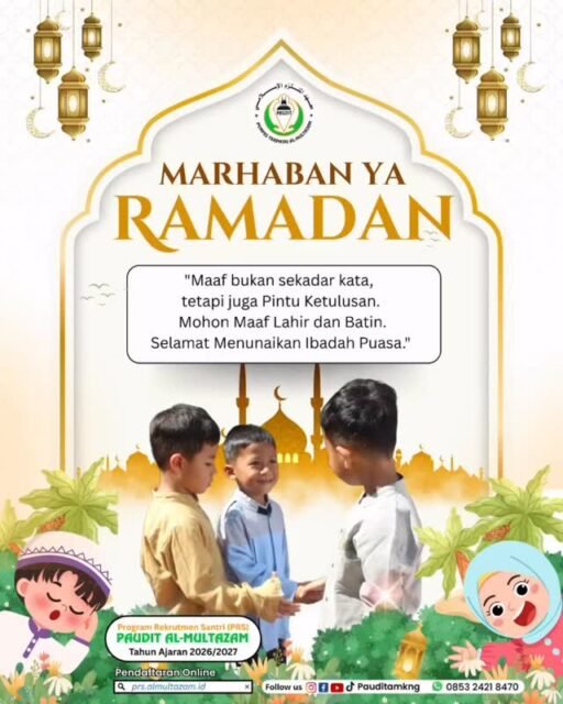 Maaf bukan sekedar kata, tetapi juga pintu ketulusan.
Mohon Maaf Lahir dan Bathin.🙏🏻
#Ramadhan2026
#marhabanyaaramadhan
#pauditamkng
#fypシ