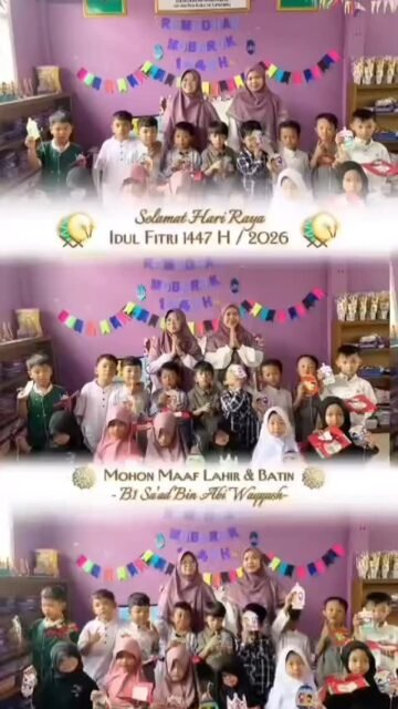 ✨💫*Eid Mubarok* 💫✨

“Taqobbalallahu Minna Wa Minkum Taqobbal Yaa Kariim...”

Selamat Hari Raya Idul Fitri 1447 H. Semoga segala amal ibadah kita selama Ramadan diterima, hati kita kembali suci, dan kita dipenuhi keberkahan sepanjang tahun.

Aamiin yaa mujiibassailiin 🤲🏻🥰🥰